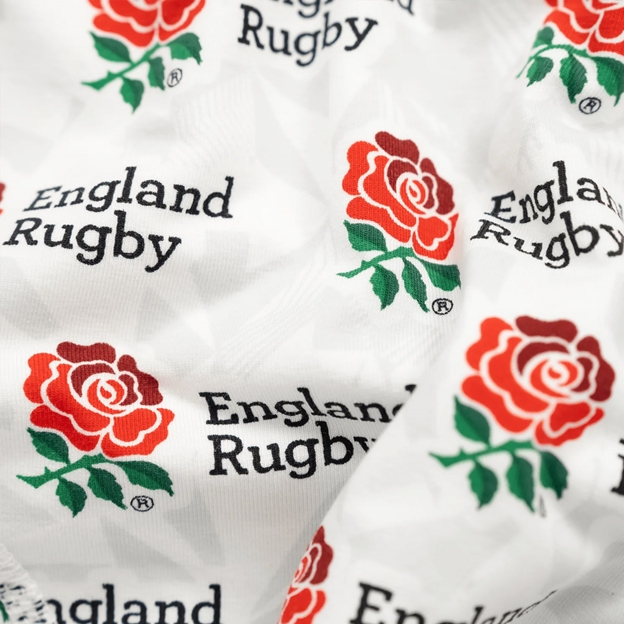 OddBalls Mens England Home Boxer Shorts 25/26 White - Print