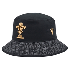 Wales Bucket Hat- Black 2025 - Front