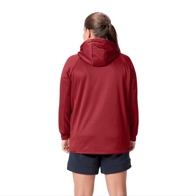 British and Irish Lions Womens 1/4 Zip Hoody - Red - Model Back