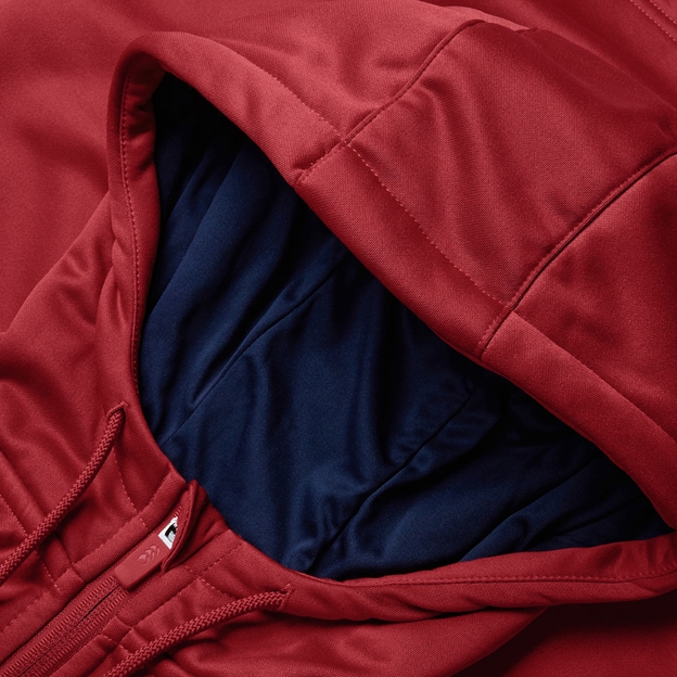 British and Irish Lions Womens 1/4 Zip Hoody - Red - Hood