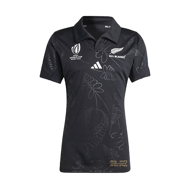 RWC 2023 Womens All Blacks 200 Years Of Rugby Home Rugby Shirt - Front