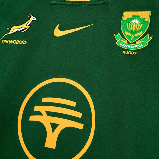 South Africa Springboks Mens Home Stadium Jersey 25/26 - Close-up