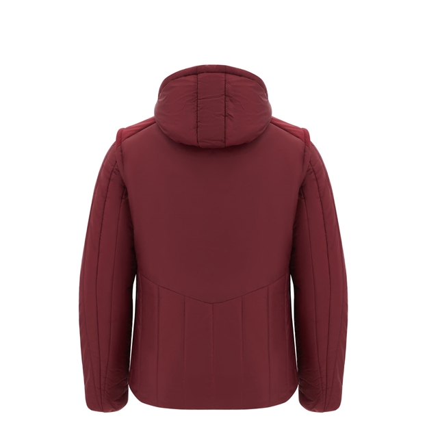 Wales Junior Travel Padded Bomber Jacket 25/26 Dark Red - Back