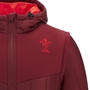 Wales Junior Travel Padded Bomber Jacket 25/26 Dark Red - WRU Embroidery 